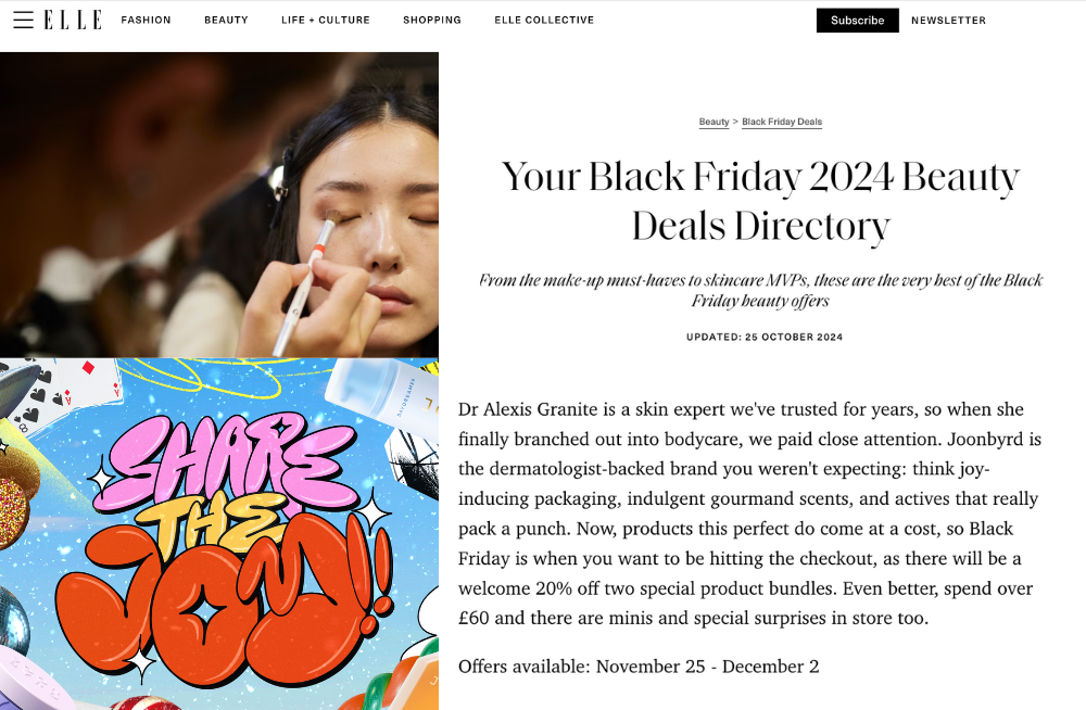 Your Black Friday 2024 Beauty Deals Directory