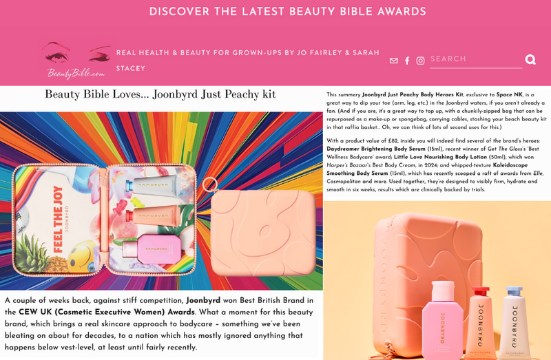 Beauty Bible Loves... Joonbyrd Just Peachy kit