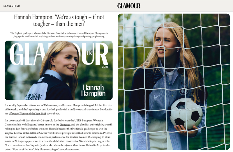 Hannah Hampton: ‘We’re as tough – if not tougher – than the men’