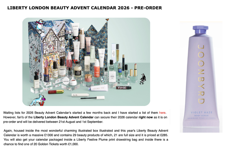 Liberty London Beauty Advent Calendar