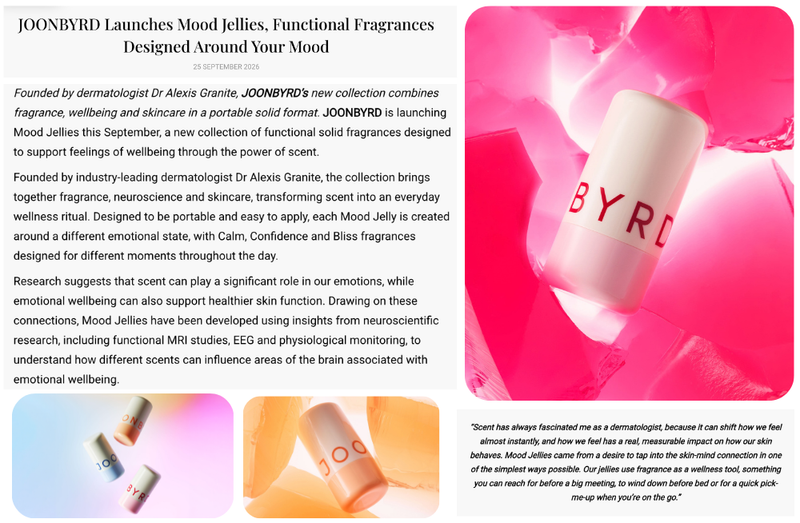 JOONBYRD Launches Mood Jellies, Functional Fragrances Designed Around Your Mood