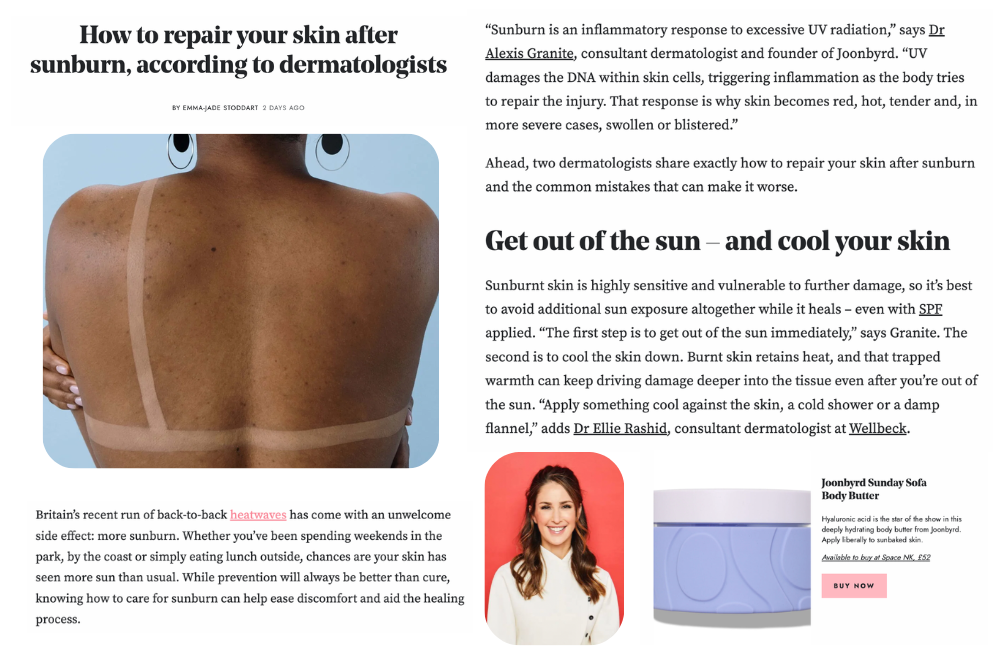 How To Repair Your Skin After Sunburn, According To Dermatologists