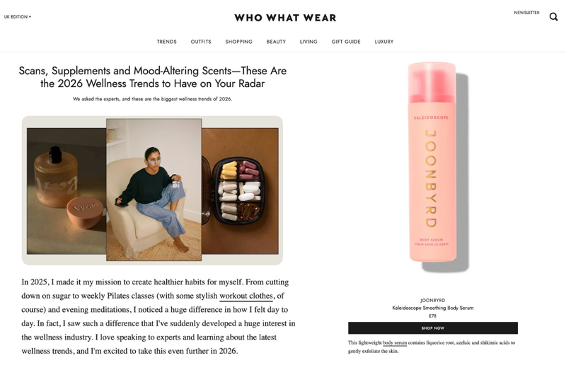 Scans, Supplements and Mood-Altering Scents—These Are the 2026 Wellness Trends to Have on Your Radar