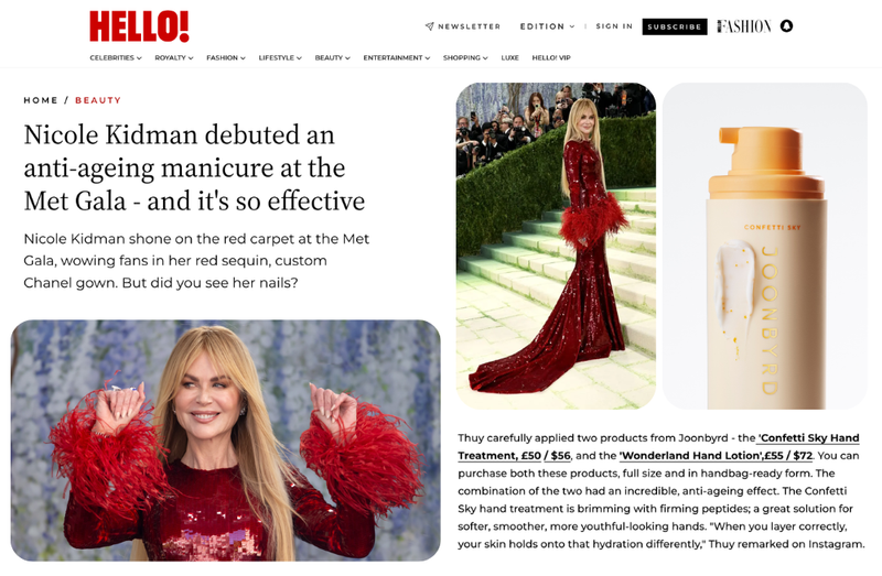 Nicole Kidman debuted an anti-ageing manicure at the Met Gala - and it's so effective