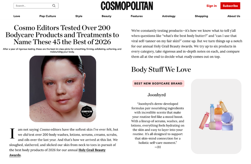 Cosmo Editors Tested Over 200 Bodycare Products and Treatments to Name These 45 the Best of 2026