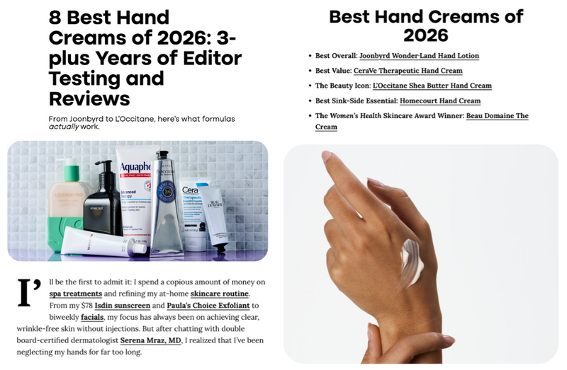 8 Best Hand Creams of 2026: 3-plus Years of Editor Testing and Reviews