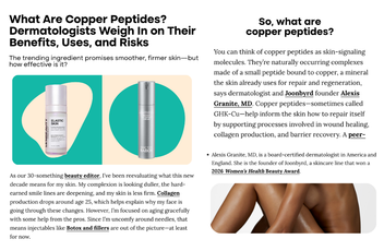 What Are Copper Peptides? Dermatologists Weigh In on Their Benefits, Uses, and Risks