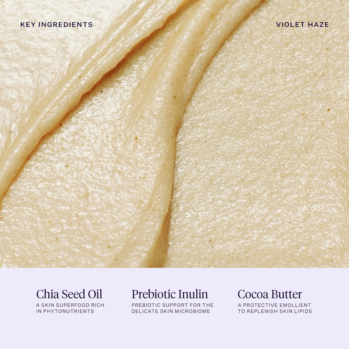 Violet Haze Mini Body Scrub key ingredients